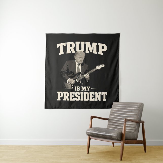 Tenture Donald Trump est mon président (En situation)