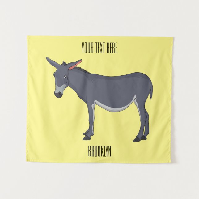 Tenture Donkey cartoon (Devant (Horizontal))