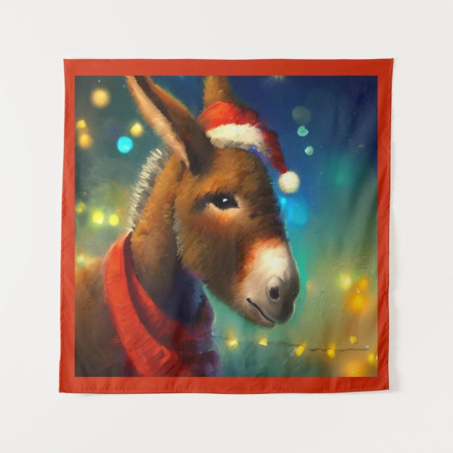 Tenture Donkey de Noël 3 (Devant)