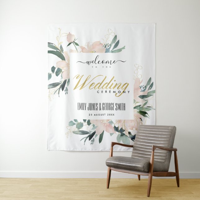 TENTURE DOUCE MARIÉE FLEURIE AUBURN PASTEL WEDDING BIENVEN (En situation)