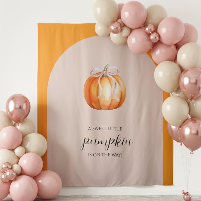 Tenture Douce petite fille citrouille Shower de bébé (Créateur téléchargé)