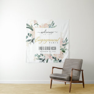 TENTURE DOUCE TEINTE FLORALE À L'AQUARELLE POUR BIENVENUE 