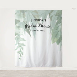 Tenture Douceur Aquarelle Eucalyptus Baby Shower