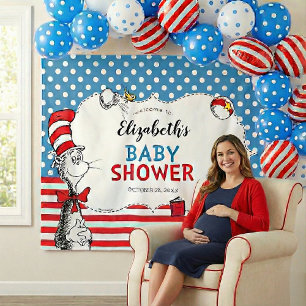 Tenture Dr. Seuss Baby Shower Chat dans le Chapeau