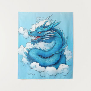 Tenture Dragon chinois dans les nuages
