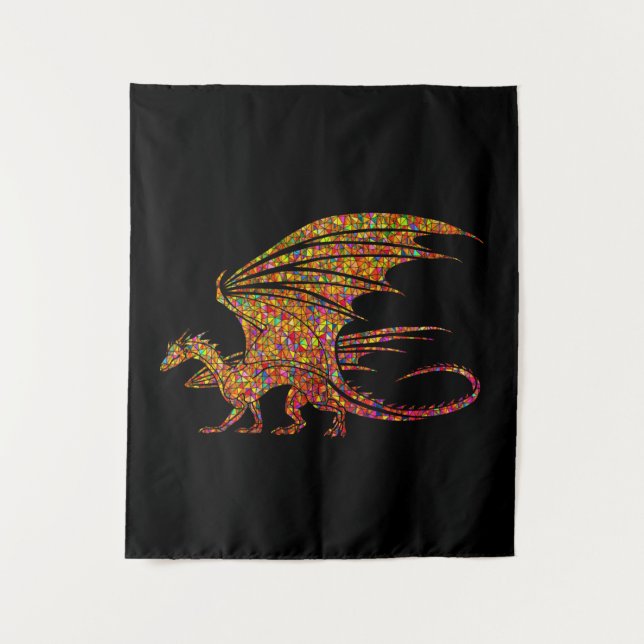 Tenture Dragon de mosaïque Extraordinaire (Devant)