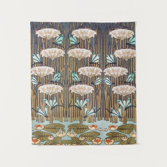 Tenture Dragonflies Water Lilies Marais Art Nouveau (Devant)