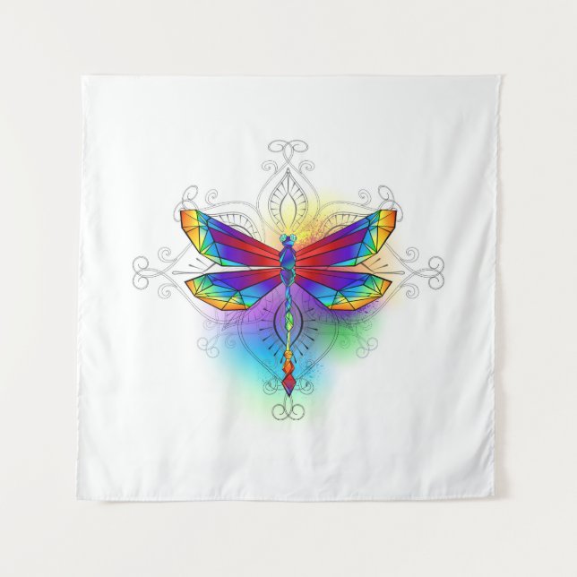 Tenture Dragonfly en arc-en-ciel (Devant)