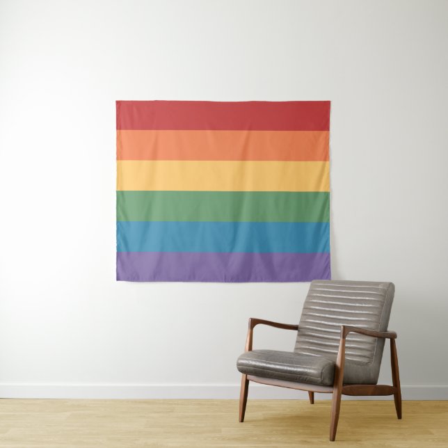 Tenture Drape de fierté gay Heathered 50 x 60 (En situation (horizontale))