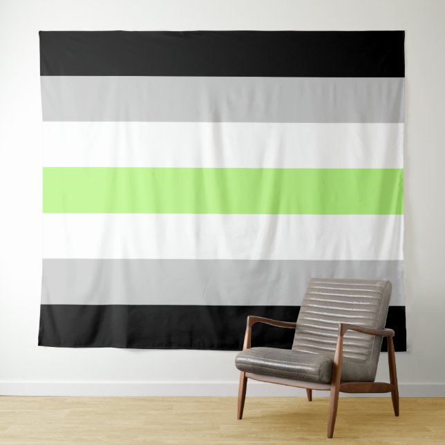Tenture Drapeau Agender Extra Large LGBT (En situation (horizontale))