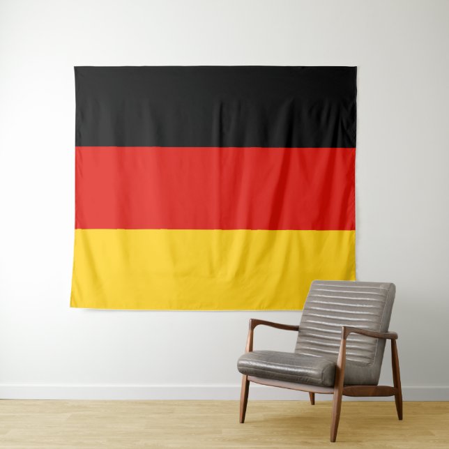 Tenture Drapeau Allemagne tricolore (En situation (horizontale))