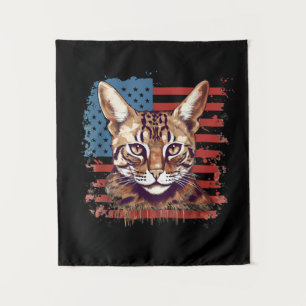 Tenture Drapeau américain 4 juillet Savannah Chat