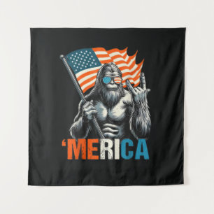 Tenture Drapeau Américain Rock Bigfoot Merica