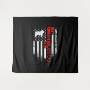Tenture Drapeau américain vintage Meilleur Bulldog anglais