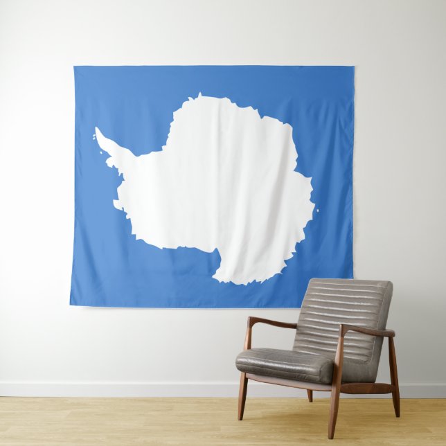 Tenture Drapeau Antarctique (En situation (horizontale))