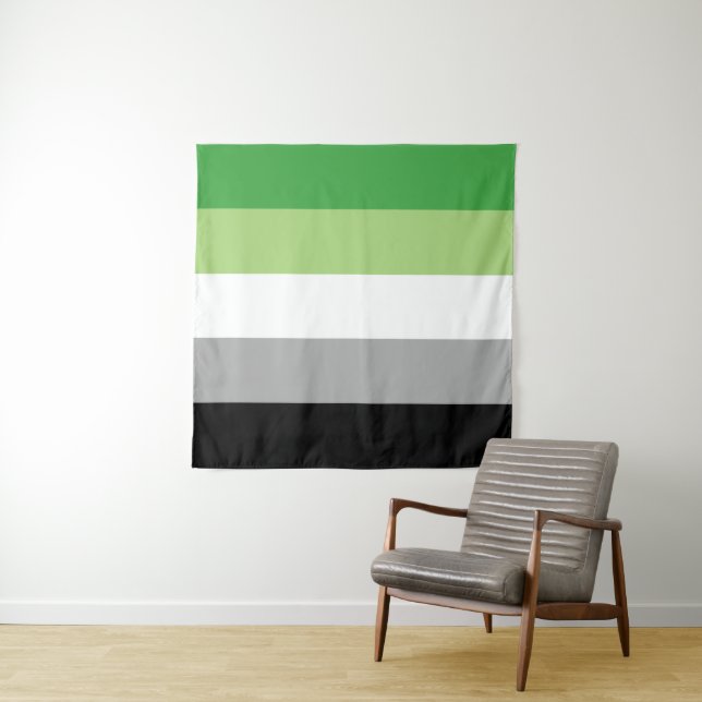 Tenture Drapeau aromantique 57 x 57 (En situation (horizontale))