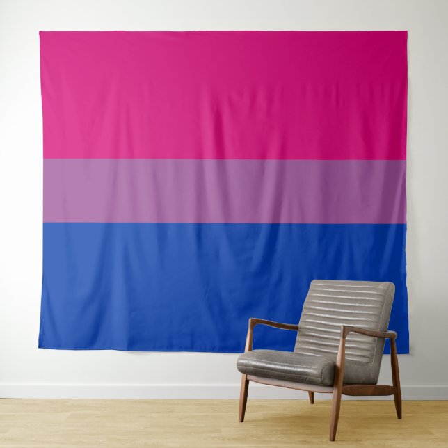 Tenture Drapeau Bisexuel Extra Large LGBT (En situation (horizontale))