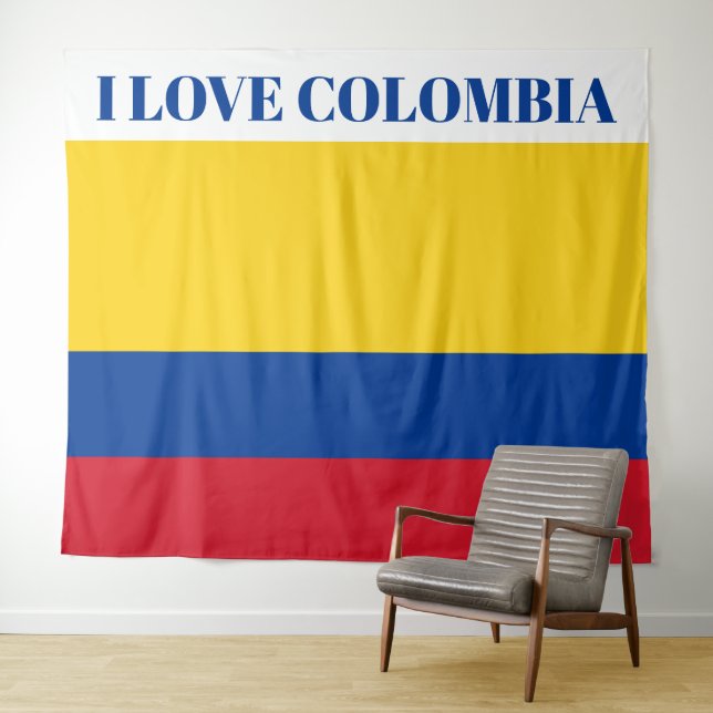 Tenture Drapeau Colombie - Bandera De Colombia (En situation (horizontale))