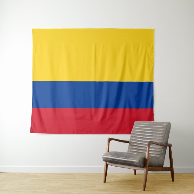 Tenture Drapeau Colombie - Bandera De Colombia (En situation (horizontale))