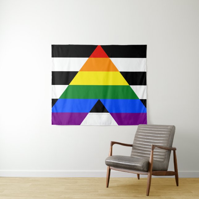 Tenture Drapeau d'allié straight de SlipperyJoe lisse arc- (En situation (horizontale))