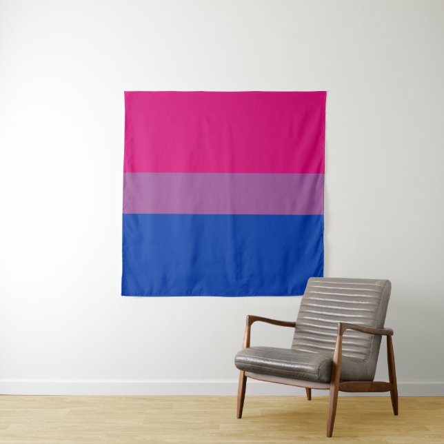Tenture Drapeau de fierté bisexuel (En situation)