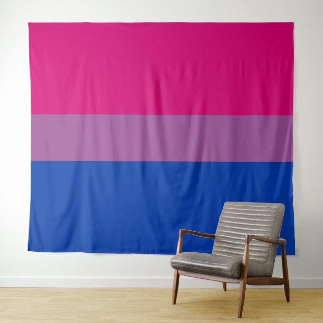 Tenture Drapeau de fierté bisexuel horizontal (En situation (horizontale))