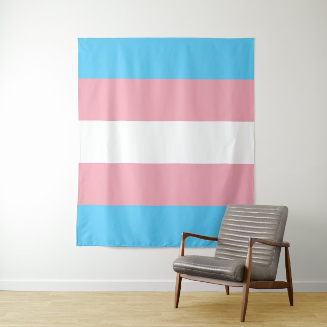 Tenture Drapeau de fierté transgenre (En situation)