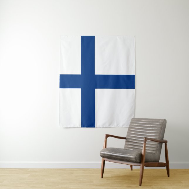 Tenture Drapeau de Finlande (En situation)