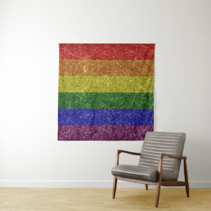 Tenture drapeau de la fierté arc-en-ciel