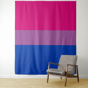 Tenture Drapeau de la fierté bisexuel vertical