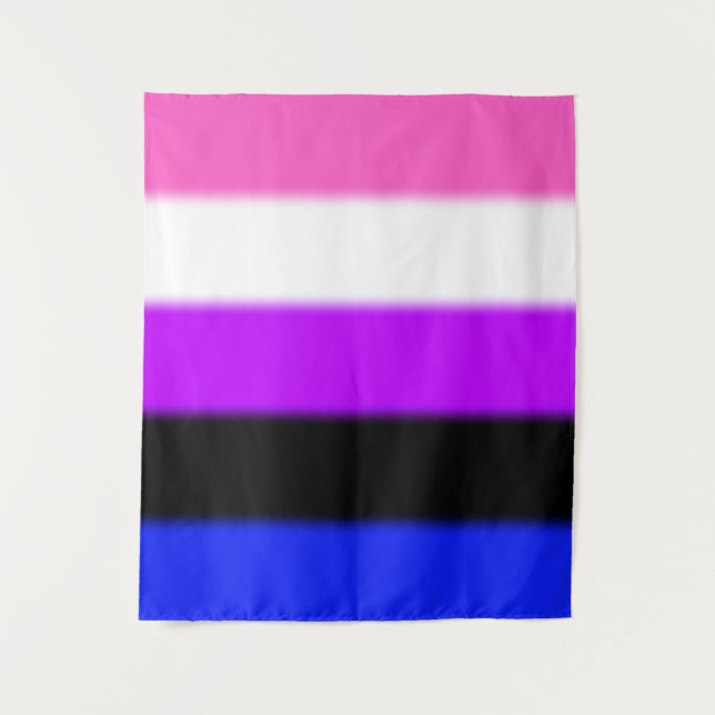 Tenture Drapeau de la Fierté Genderfluide (Devant)
