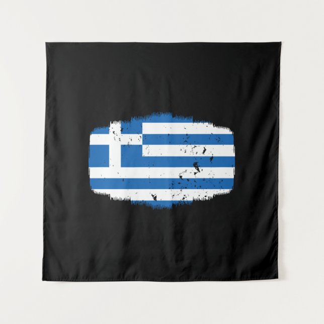 Tenture Drapeau de la Grèce (Devant)