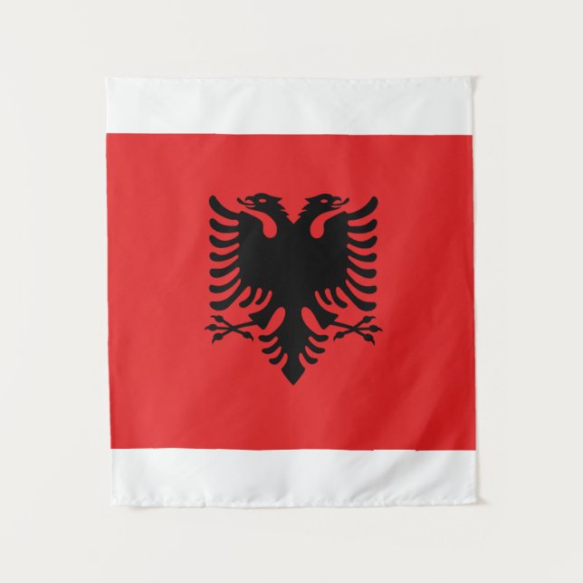 Tenture Drapeau de l'Albanie - le Flamuri Kombëtar - (Devant)