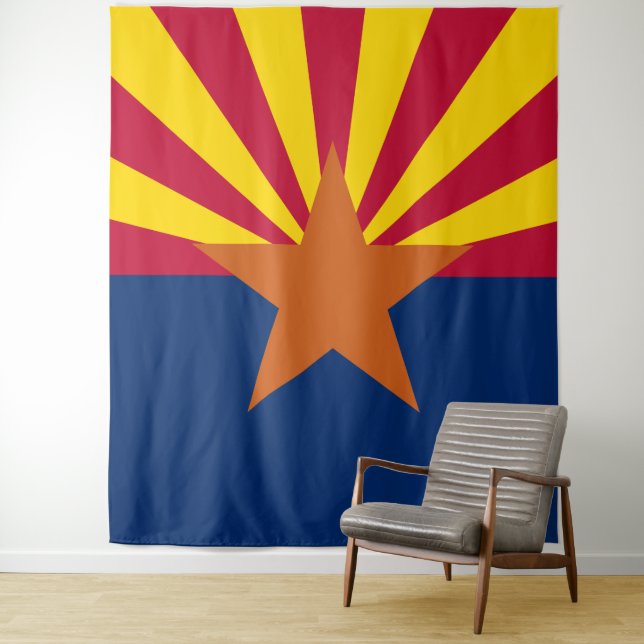 Tenture Drapeau de l'Arizona (En situation)