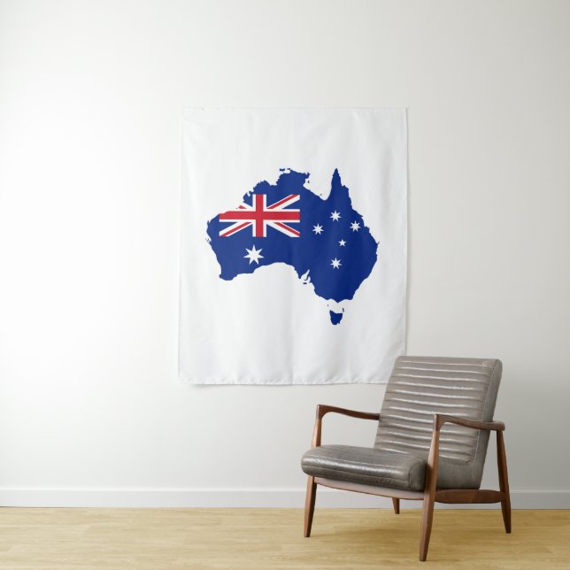 Tenture drapeau de l'Australie (En situation)