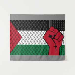 Tenture Drapeau de Palestine, Sauvez Gaza, Libérez Gaza