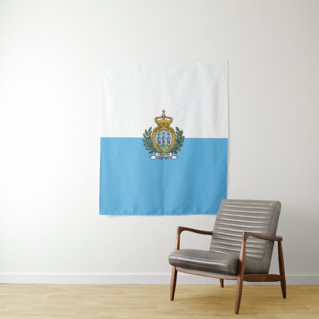 Tenture Drapeau de Saint-Marin (En situation)