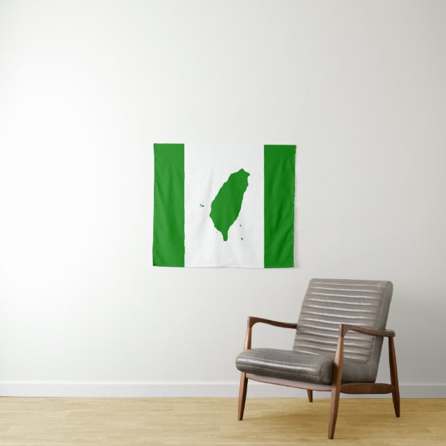 Tenture Drapeau de Taïwan indépendant - 臺灣獨立運動 - 台灣獨立運動 (En situation (horizontale))