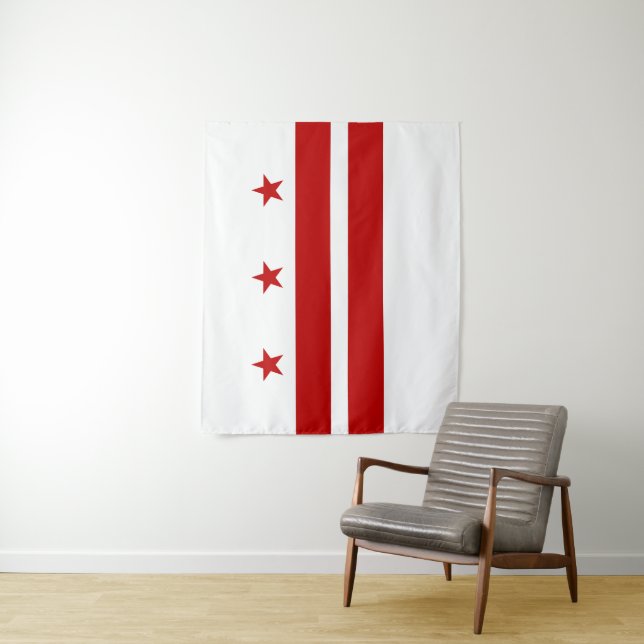 Tenture Drapeau de Washington DC (En situation)