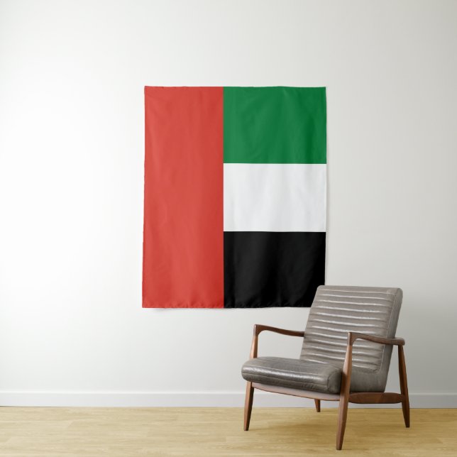 Tenture Drapeau des Émirats arabes unis (En situation)