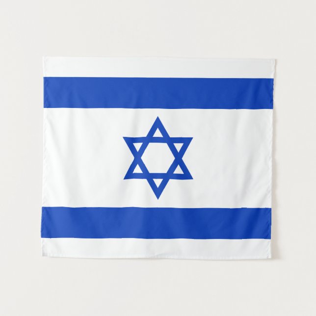 Tenture Drapeau d'Israël (Devant (Horizontal))
