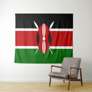 Tenture Drapeau du Kenya Massaï Bendera ya Kenya