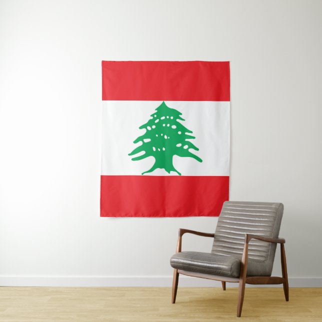 Tenture Drapeau du Liban (En situation)