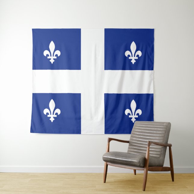Tenture Drapeau du Québec (En situation (horizontale))