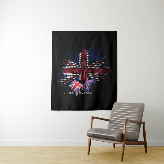 Tenture Drapeau du Royaume-Uni (En situation)