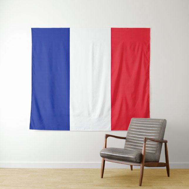 Tenture Drapeau France Tricolore (En situation (horizontale))