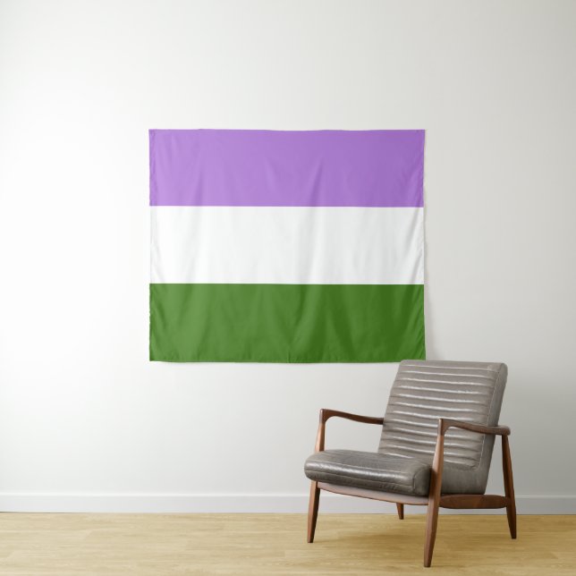 Tenture Drapeau Genderqueer Moyen (En situation (horizontale))