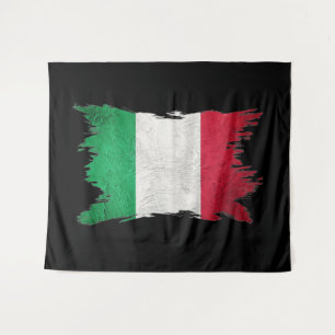 Tenture Drapeau Grunge Italie, Drapeau Italien, Dessin Bru