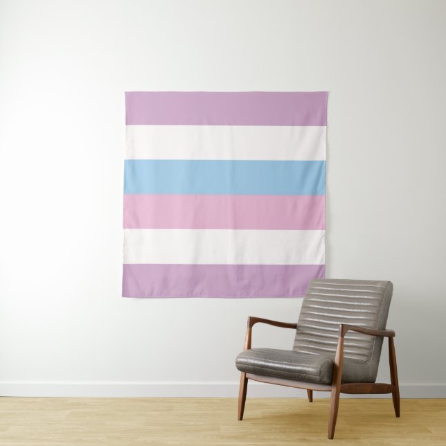Tenture Drapeau intersexe Carré LGBT (En situation (horizontale))