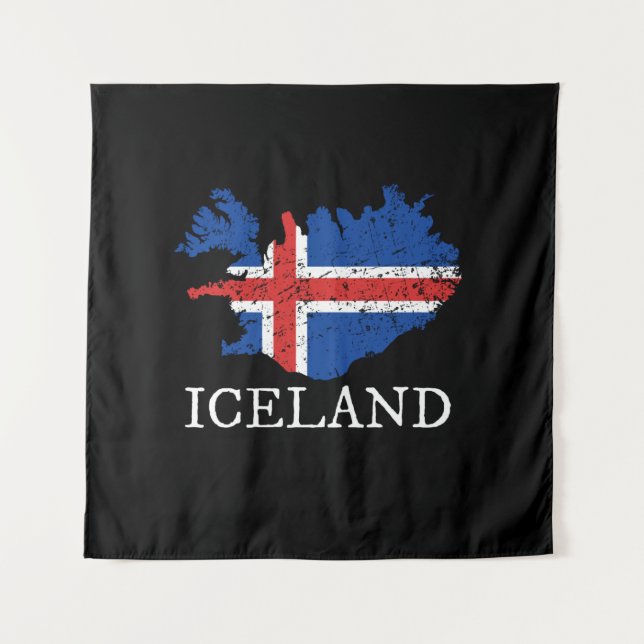 Tenture Drapeau Islande (Devant)
